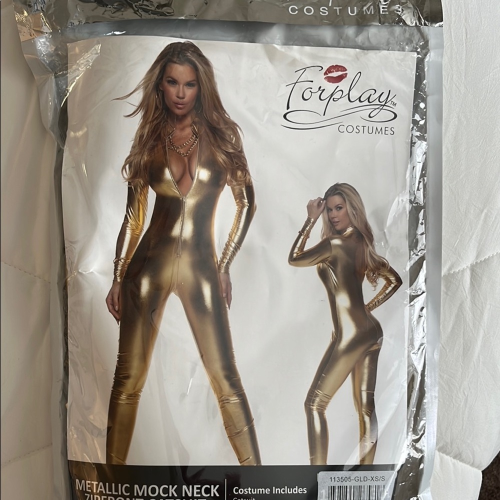Forplay Metallic Gold Jumpsuit
